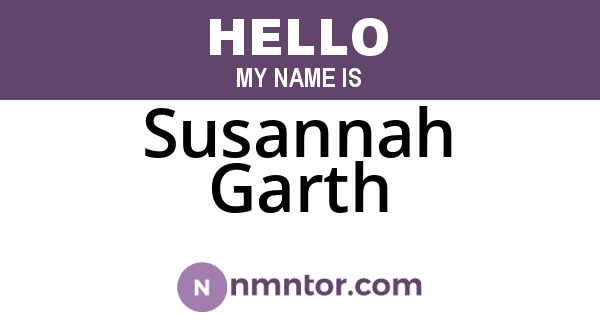 Susannah Garth