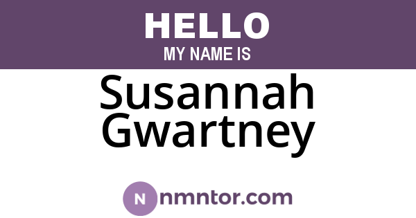 Susannah Gwartney