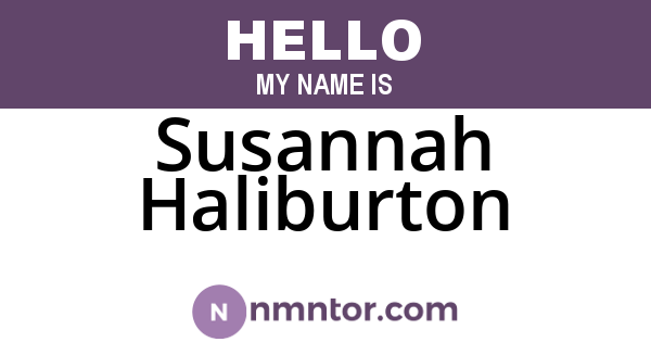 Susannah Haliburton