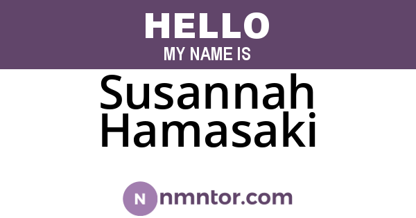 Susannah Hamasaki