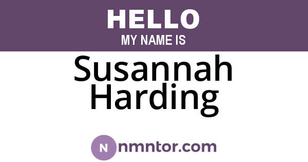 Susannah Harding