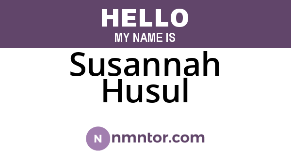 Susannah Husul