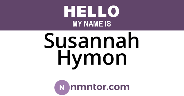 Susannah Hymon
