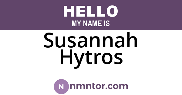 Susannah Hytros
