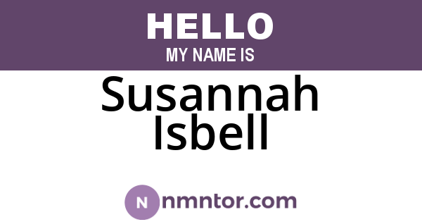 Susannah Isbell