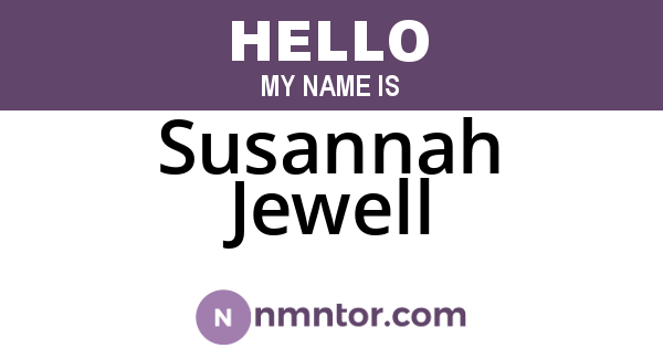 Susannah Jewell