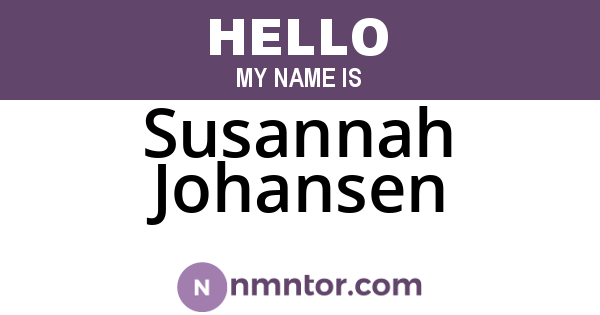 Susannah Johansen