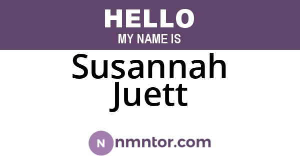 Susannah Juett