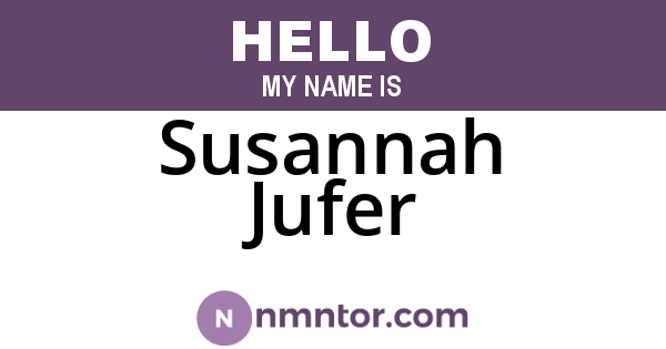 Susannah Jufer