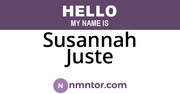 Susannah Juste
