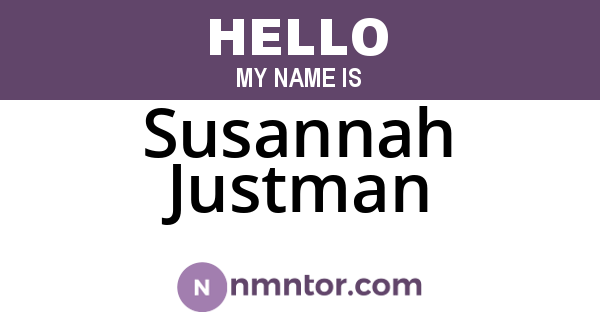 Susannah Justman