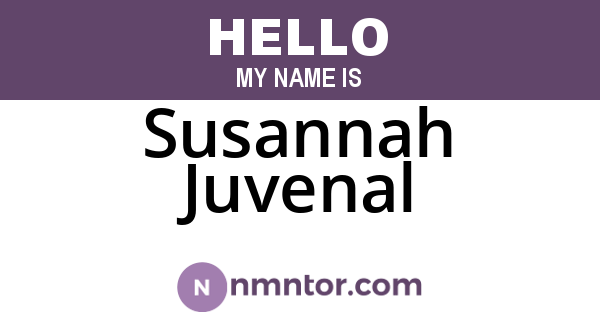Susannah Juvenal
