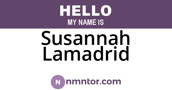 Susannah Lamadrid