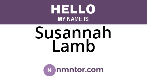 Susannah Lamb