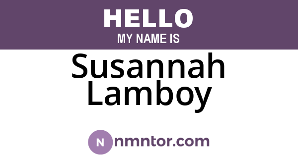 Susannah Lamboy