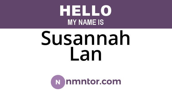 Susannah Lan