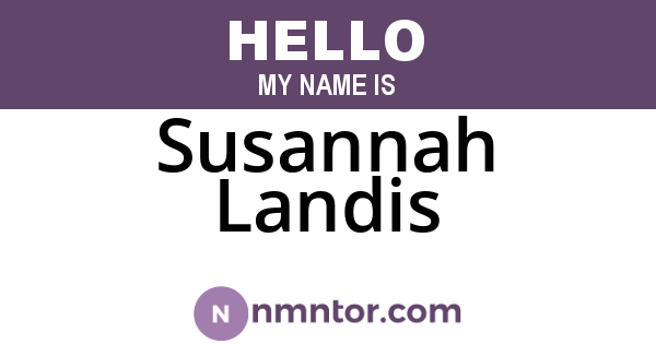 Susannah Landis