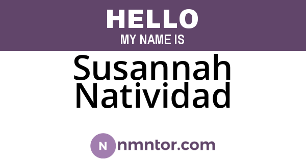 Susannah Natividad