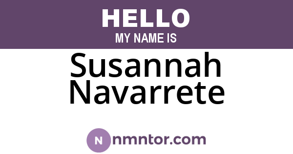Susannah Navarrete