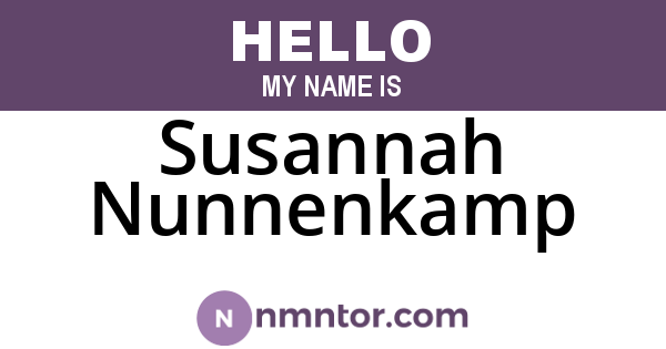 Susannah Nunnenkamp