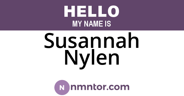 Susannah Nylen