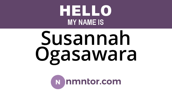 Susannah Ogasawara