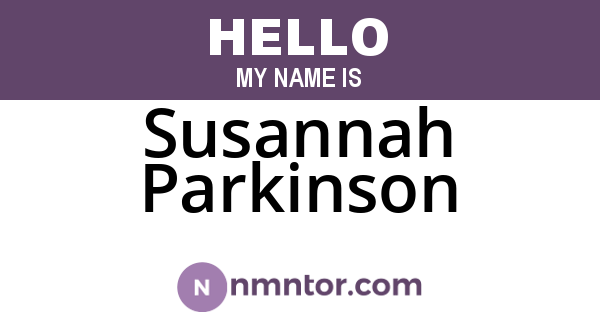Susannah Parkinson