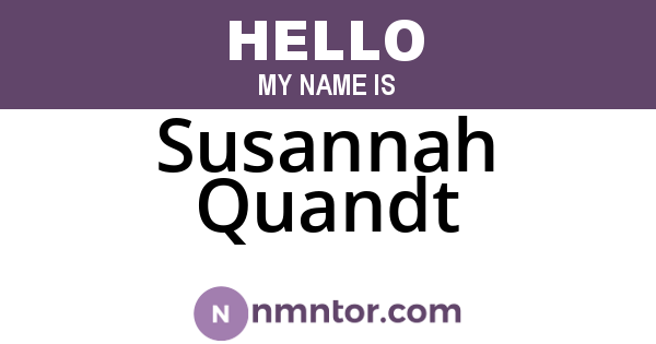 Susannah Quandt