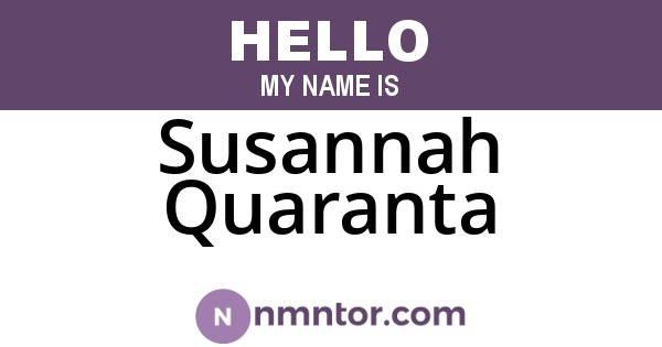 Susannah Quaranta