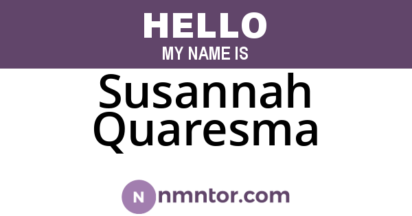 Susannah Quaresma