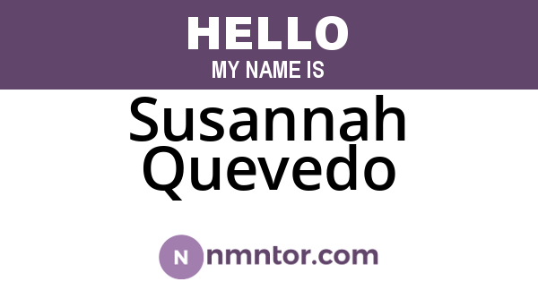 Susannah Quevedo