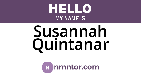 Susannah Quintanar