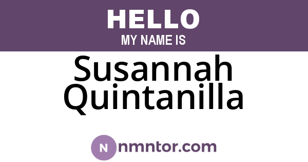 Susannah Quintanilla
