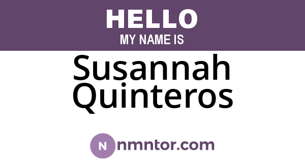 Susannah Quinteros