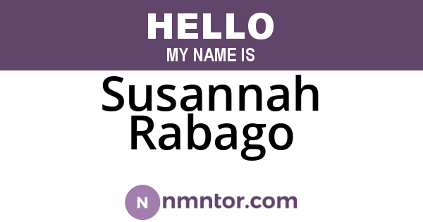 Susannah Rabago