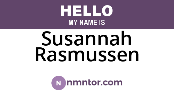 Susannah Rasmussen