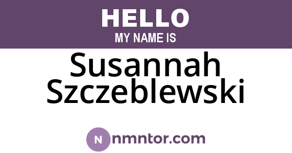 Susannah Szczeblewski