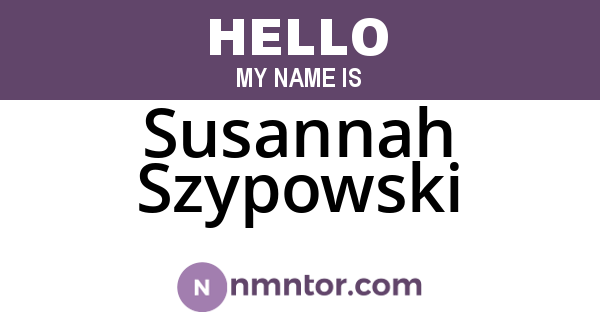 Susannah Szypowski