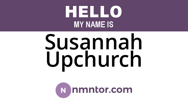 Susannah Upchurch