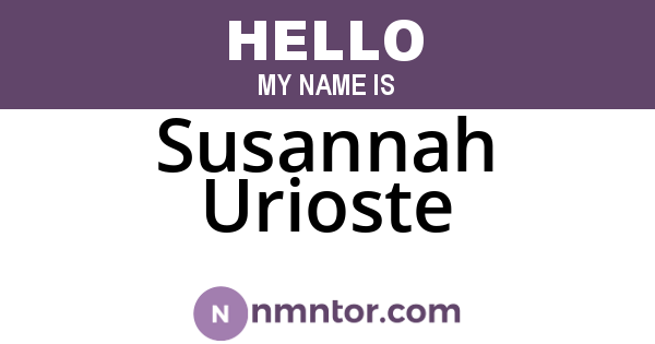 Susannah Urioste