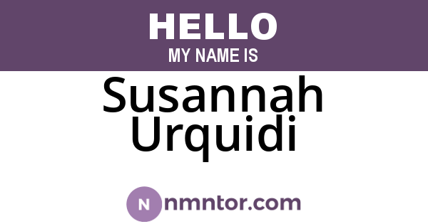 Susannah Urquidi