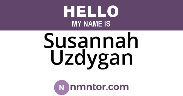 Susannah Uzdygan