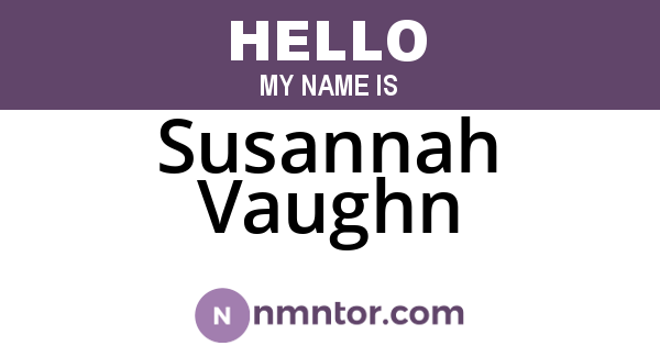 Susannah Vaughn