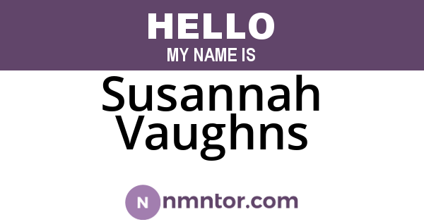 Susannah Vaughns