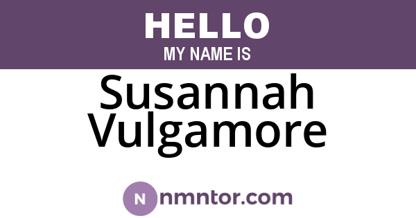 Susannah Vulgamore