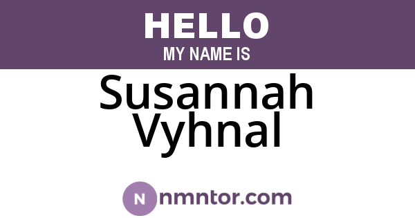 Susannah Vyhnal