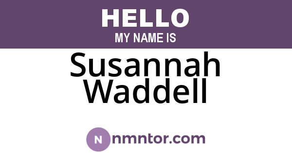Susannah Waddell