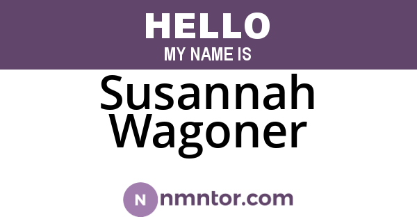 Susannah Wagoner