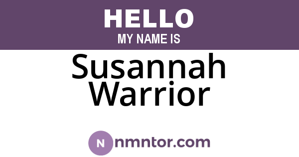 Susannah Warrior