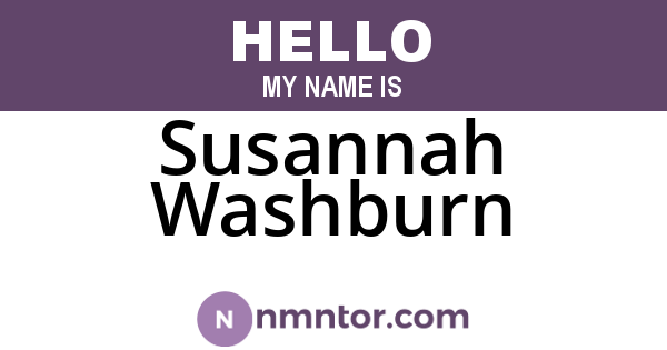 Susannah Washburn